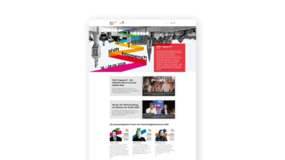 Startseite der NaWo-Website mit dem Key Visual im Kopfbereich, zwei Videobeiträgen und den Keynotespeaker:innen als Kacheln